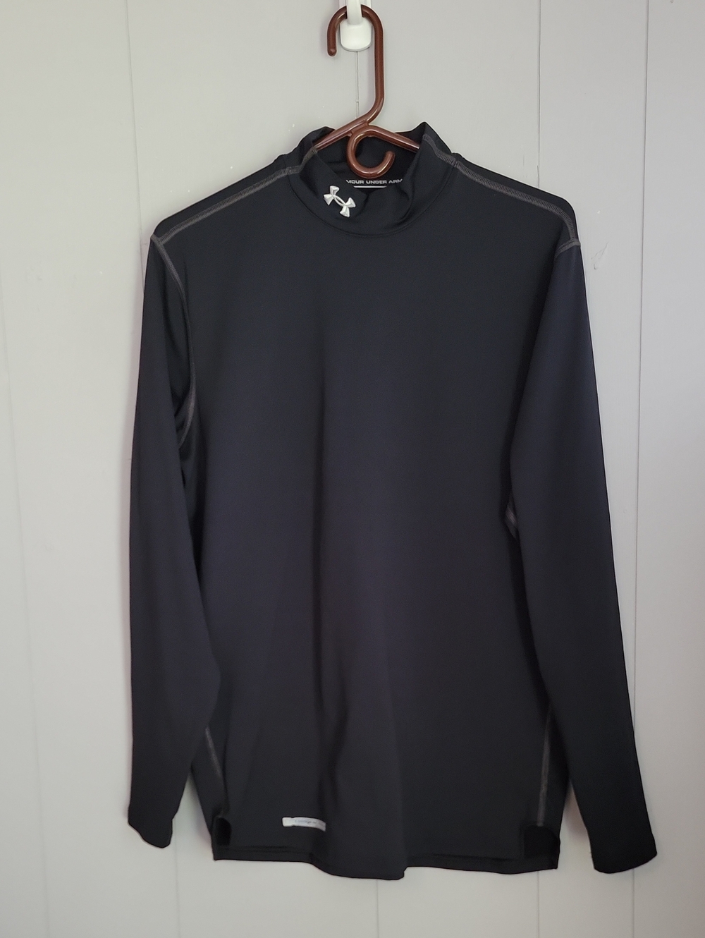 Under Armour Mens Shirt Cold Gear Fitted Large Black Long Sleeve